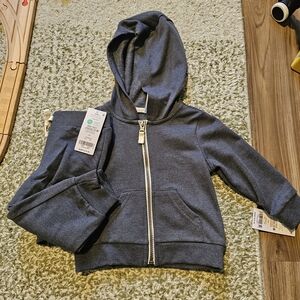 Carter's Navy Blue Zip-Up Hoodie Set